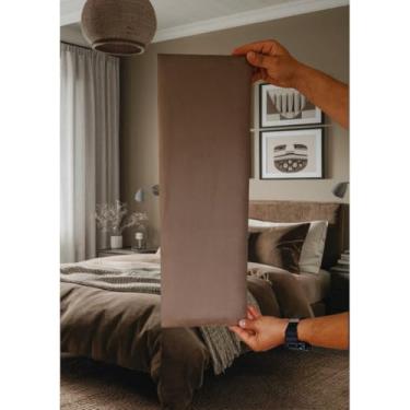 Imagem de Kit 20 Placas Cabeceira Estofada 60x20cm Design Sofisticado (MARROM)