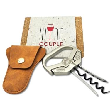 Imagem de WINE COUPLE Ah So abridor de vinho - Removedor de cortiça vintage fácil para rolhas antigas delicadas, abridor de duas partes, garrafa de vinho frágil, reconhecido por Sommeliers