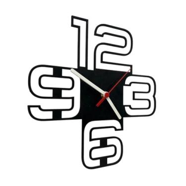 Imagem de Relógio de Parede Moderno Deus é Bom o Tempo Todo MDF Decoração Sala Quarto Cozinha Lazer (Branco,Relógio Moderno)