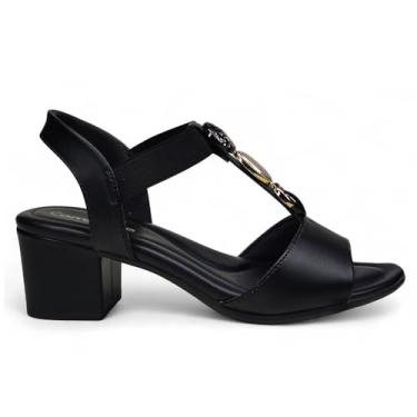 Imagem de SANDÁLIA COMFORTFLEX PRETA COM ELÁSTICO (BR, Adulto, Numérico, 39)