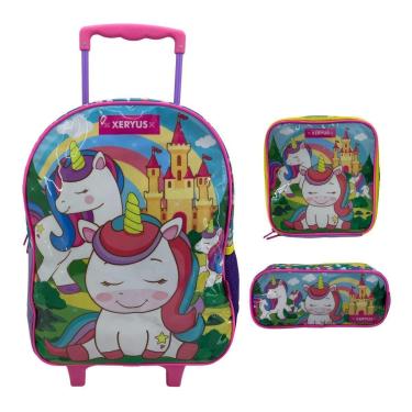 Imagem de Kit Mochila de Rodinha Xeryus 16 Únicornio 12330-Feminino