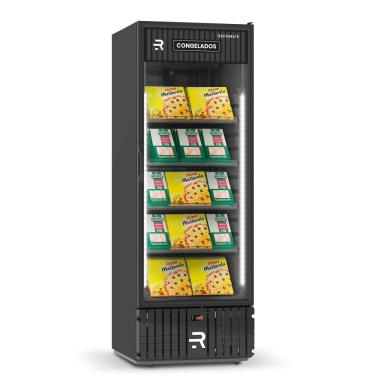 Imagem de Expositor Vertical Congelados Refrimate 570 Litros Porta Vidro Preto 220V VCCO570PVB