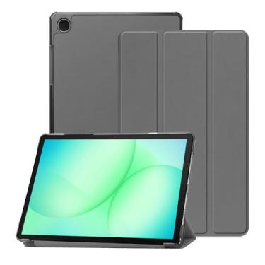 Imagem de SFFINE Capa para Samsung Galaxy Tab A11 Plus 2025/A9 Plus 2023 de 11 polegadas, capa protetora de três dobras para tablet Galaxy Tab A11+/A9+, despertar/hibernar automaticamente (cinza)