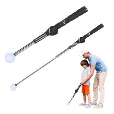 Imagem de Crystalberry Auxiliar retrátil de treinamento de swing de golfe, auxílio de treinamento de golfe para aquecimento, treinador de swing de golfe portátil, acessórios de golfe, treinamento de força e