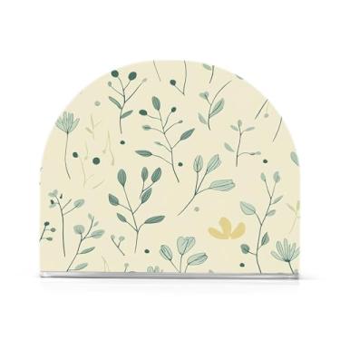 Imagem de Wassud Simple Line Art Suporte de guardanapo de acrílico, dispensador de guardanapos de papel moderno em forma de U para mesa, cozinha, sala de jantar, bancada 1 peça (comporta 50-60 guardanapos)