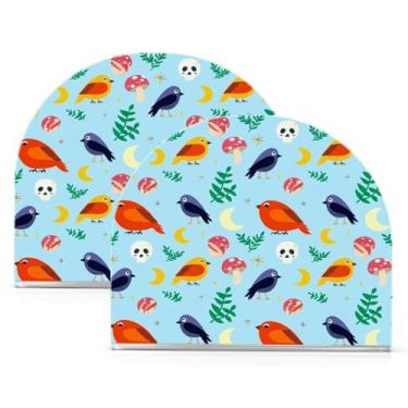 Imagem de Wassud Caveiras com porta-guardanapos de acrílico, dispensador de guardanapos de papel moderno em forma de U para mesa, cozinha, sala de jantar, bancada 2 peças (comporta 50-60 guardanapos)