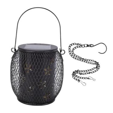 Imagem de Fafeicy Lanterna Solar Ao Ar Livre 0.72w Metal à Prova Dwaterproof água Pendurado Luz Com Iluminação Automática de 8 Horas para Jardim Pátio Decoração Luz Quente