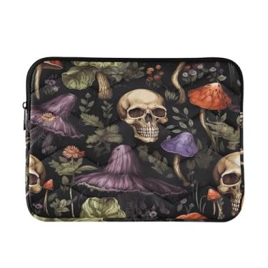 Imagem de Coikll Capa protetora para laptop Skeleton Mushrooms à prova de choque para notebook de 13 a 14 polegadas