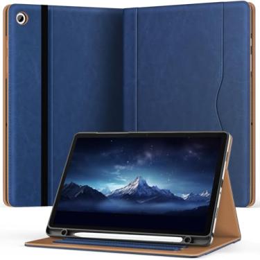 Imagem de OKP Capa para Samsung Galaxy Tab A9+ Plus 27.9 cm 2024 (SM-X210/X216/X218), capa fólio de couro PU com suporte multi-ângulo/suporte para caneta, capa de despertar/hibernar automática para tablet