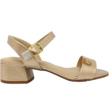 Imagem de Sandália Feminina Casual Social Básica Dia a Dia Passeio Trabalho Salto Baixo Conforto Modare 7211.1-Feminino