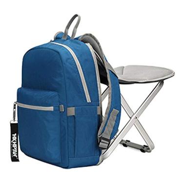 Imagem de Mochila Leve com Banco Combinação Cadeira Plegável para Camping Pesca Caminhada Piquenique Churrasco Backpacking Eventos Esportivos Observação