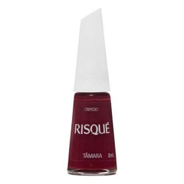 Imagem de Esmalte Risqué Vinho Cremoso Tâmara 8ml, 8ML, Vermelho