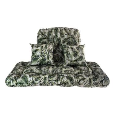 Imagem de Almofadas Impermeável Cadeira De Balanço Suspenso Ninho Floral Verde