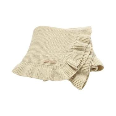 Imagem de Cobertores Reversíveis Macios Para Bebês 90x70cm Tricotados Para Menin