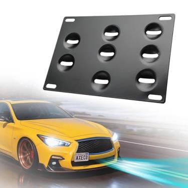 Imagem de (A) Relocador de placa de carro de gancho de reboque de malha frontal para GTR 370Z Sentra Juke para Infiniti G37 Q60 Q50 Kit de montagem do freio da moldura do suporte de etiqueta - Aumente a entrada