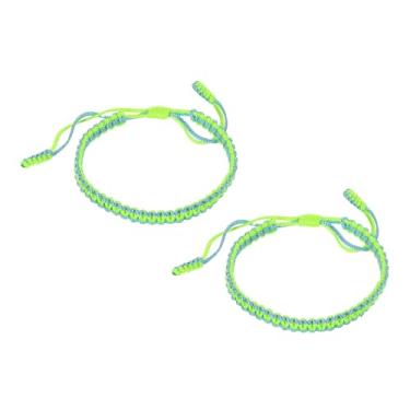 Imagem de PATIKIL Pulseiras trançadas feitas à mão, pulseiras de corda trançada ajustáveis, pulseiras tibetanas de proteção da sorte, One Size, Nylon, Sem Pedra Preciosa