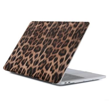 Imagem de Capa compatível com MacBook Air 13 polegadas versão 2018-2022 modelo M1 M2 A2681, capa protetora engraçada para Air13 Retina Display com Touch ID-estampa retrô leopardo, 13.3Air (A1466)