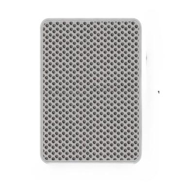 Imagem de Tapete Higiênico Coletor de Areia para Gatos em EVA Antissujo Lavável Dupla Camada(Cinza,M)