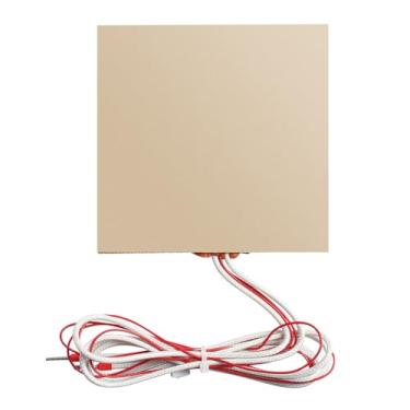 Imagem de Hilitand Almofada Aquecedora de Silicone para Impressora 3D, Tapete de Aquecimento 24V 75W 100x100mm Com Parte Traseira Adesiva Forte, Condutividade Térmica Rápida e Uniforme, Compatível