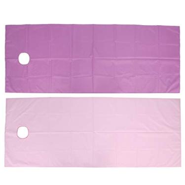 Imagem de Yinhing Lençol para Salão de Beleza, Mesa de Massagem Spa, Capa de Cama Tipo Buraco Aberto, Tecido Macio para Massagem, Salões de Spa, Fibra de Poliéster 200 X 75 Cm (Roxo e Rosa)