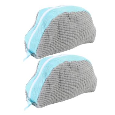 Imagem de Dioche Saco para Máquina de Lavar Sapatos Reutilizável Com Zíper Fechamento Resistente a Rasgos Saco para Sapatos para Lavadora e Secadora Perfeito para Tênis e Calçados Casuais Tecido (Cinza)