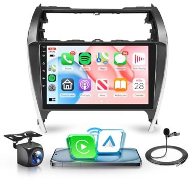 Imagem de 8 Core Qual-Comm Snapdragon 4G + 64G Android Car Radio Stereo para Toyota Camry 2012 2013 2014, tela sensível ao toque IPS sem fio Carplay de 10 polegadas com Bluetooth, Android auto, GPS WiFi SWC AHD