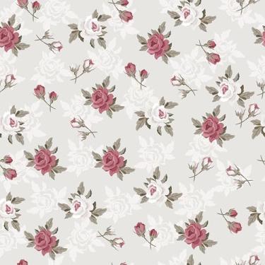 Imagem de EPPKILY Papel de parede floral rosa vermelho descasque e cole papel de parede floral vintage para paredes de quarto de berçário 44,5 x 259,1 cm Papel de contato floral autoadesivo à prova d'água para