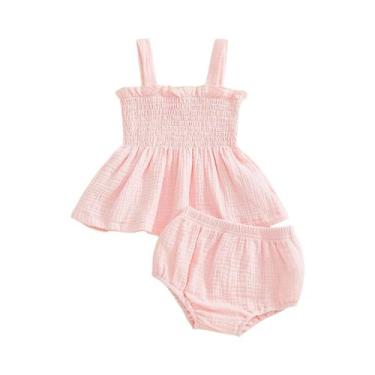 Imagem de Conjuntos De Roupas De Verão Para Bebês Meninas Recém-Nascidas, Tops S