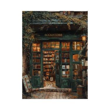 Imagem de Pintura Em Tela De Livro Floral De Estilo Dark Academia, Pôster Vintag