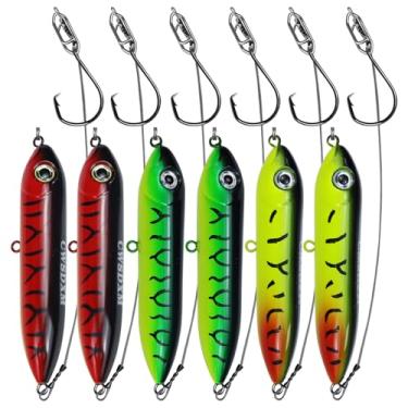 Imagem de CWSDXM Equipamento de peixe-gato com boia de chocalho, equipamento de pesca pré-montado para peixe-gato, plataforma com líder de aço de alta resistência e ganchos circulares 5/0 6/0 8/0 para rio, lago