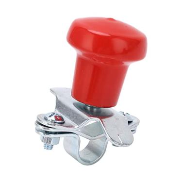 Imagem de Cryfokt Girador de Volante de Raio Profundo Vermelho Universal Sem Esforço Auxiliar de Aderência para Carros, Caminhões, Barcos, Tratores Adequados para Todos Os Veículos Com Volante de Raio Profundo