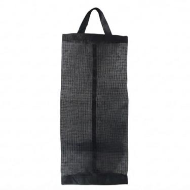 Imagem de Puxa Saco Organizador | Porta Sacolas Plásticas de Cozinha – Suporte em Tela Resistente para Armazenar Sacolinhas (PRETO)