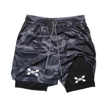 Imagem de Shorts Masculinos 2 Em 1 De Secagem Rápida Para Academia, Corrida, Tre