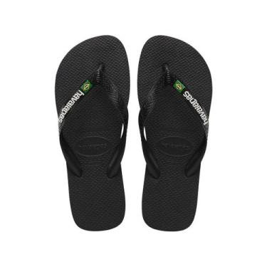 Imagem de Chinelo Havaianas Brasil Logo -, 37/38, Preto, Preto