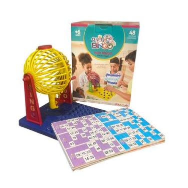 Imagem de Brinquedo Jogo de Bingo Globo giratório c/  48 Cartelas - Max Bingo