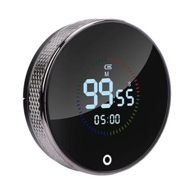 Imagem de Asixxsix Temporizador de cozinha digital, com tela LED grande, magnético, com funções de contagem regressiva e progressiva, bateria recarregável de 400 mAh via USB