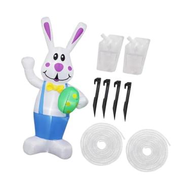 Imagem de Esquirla inflável de Páscoa, decoração fofa com luzes LED embutidas para casa e pátio, 94 X 60 X 198 Cm