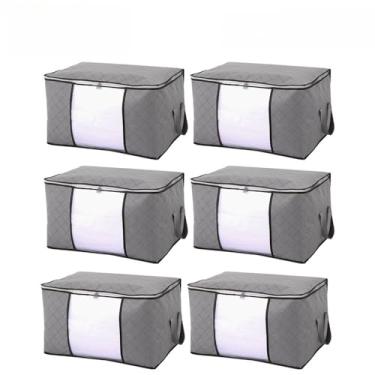 Imagem de Caixa Saco Organizador Cobertor Casaco Guarda Roupa(6 Unis 84L)