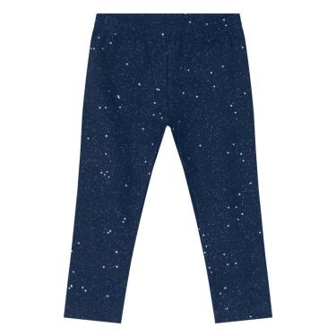 Imagem de Calça Legging Infantil Menina Cotton Azul C/ Brilho Brandili-Feminino
