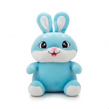 Imagem de Pelúcia Coelho Infantil 30cm Antialérgica Lavável com Zíper (AZUL)