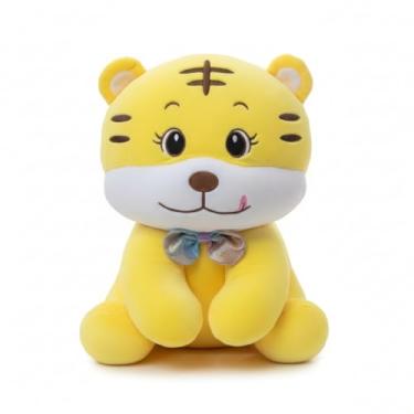 Imagem de Pelúcia Tigre 30cm Antialérgica Lavável com Zíper – Super Macia e Segura (AMARELO)