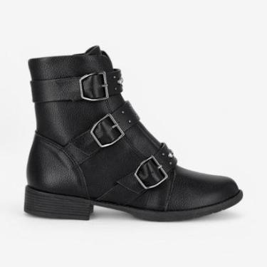 Imagem de Bota Biker Piccadilly Cano Curto Feminina Preta-Feminino