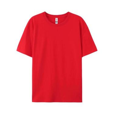 Imagem de Camisetas Femininas 100% Algodão, Sólidas, Esportivas, De Manga Curta,