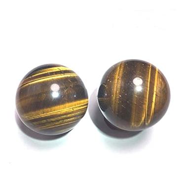 Imagem de Bola de cristal polido Reiki 20 mm-30 mm Pedras Cristais Pedras Naturais e Minerais Artesanato Decorativo (Cor: 30 mm Amarelo Tigereye)