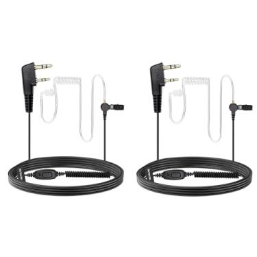 Imagem de Retevis Fone de ouvido Walkie Talkie de tubo acústico com microfone, bobina, 2 pinos, para RT22 RT68 RT21 H777 RT27 RT86, compatível com rádio bidirecional Pxton Baofeng BF-888S BF-T26 Kenwood, fone
