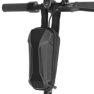 Imagem de E-Scooter Bolsa de armazenamento para guidão, 2L grande capacidade impermeável capa rígida para guidão frontal para scooter elétrica, mountain bikes, bicicletas de estrada, e-bikes, motocicletas, 25 x