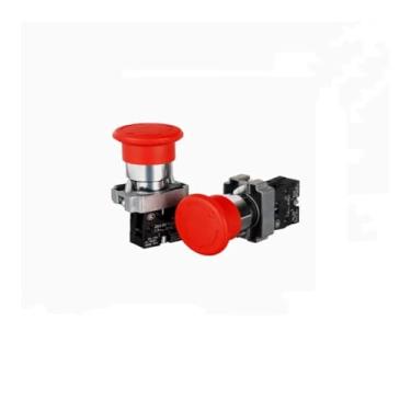 Imagem de 1 interruptor de botão de parada de emergência XB2-BS542 22 mm 1NC cogumelo vermelho DWBPGVUN