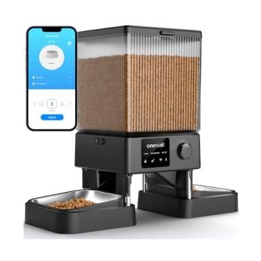 Imagem de Comedouro Automático Inteligente PFD-002 Pro Wi-Fi App Cães Gatos | Alimentador Programável Tigela Dupla Porções Controladas