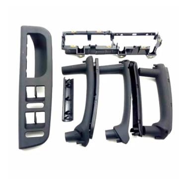 Imagem de 6 peças dianteira traseira esquerda direita porta preta puxador compatível com vw passat b5 3b186717e 3b4867179b 3b0867180a 3b4867180b 3b4867372