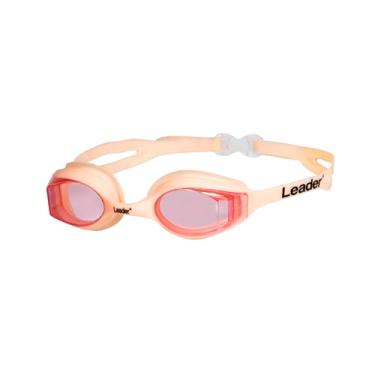 Imagem de Leader Glasses- Óculos de Natação View Rosa — Vedação em Silicone, Lentes Antiembaçantes e Proteção UV para Treinos e Lazer